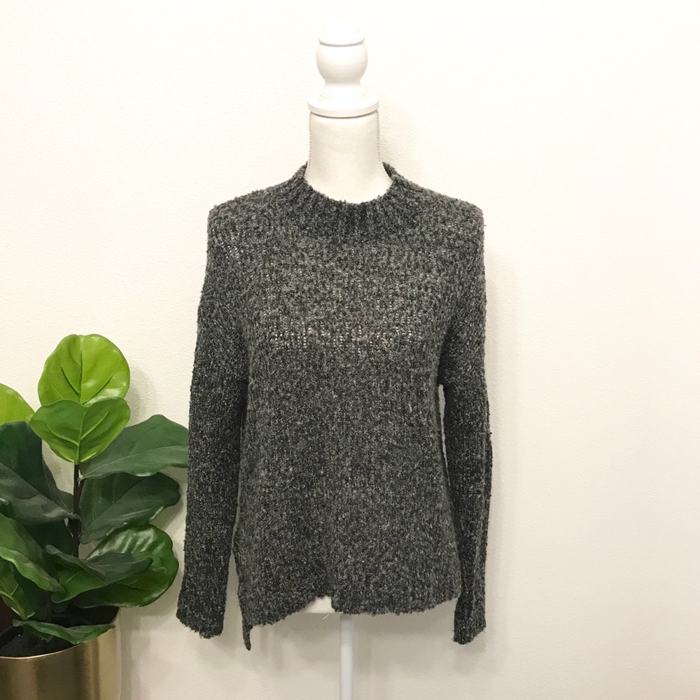 sun & shadow turtleneck sweater marled knit sweater high low small